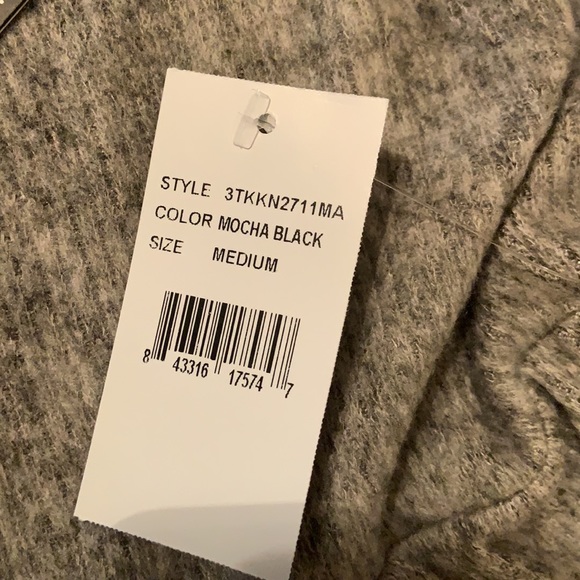 Max + Ash Sweater Dress with a Flounce Hem in Mocha Black, Size Medium, NWT - Picture 12 of 15